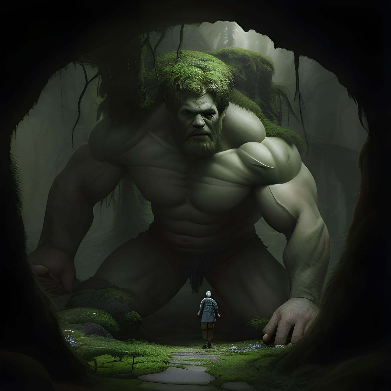 Muscular Giant in Mossy Dungeon
