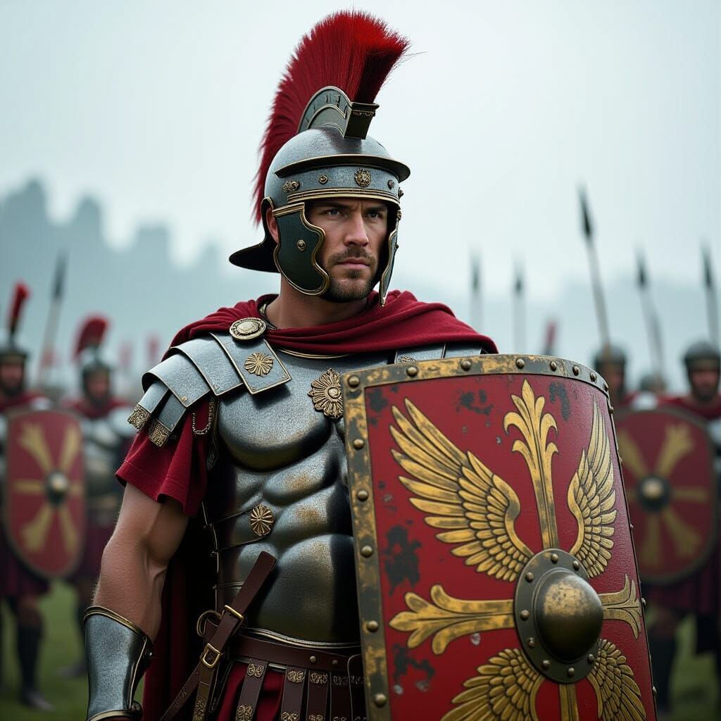 Roman Legionary on Mystical Battlefield