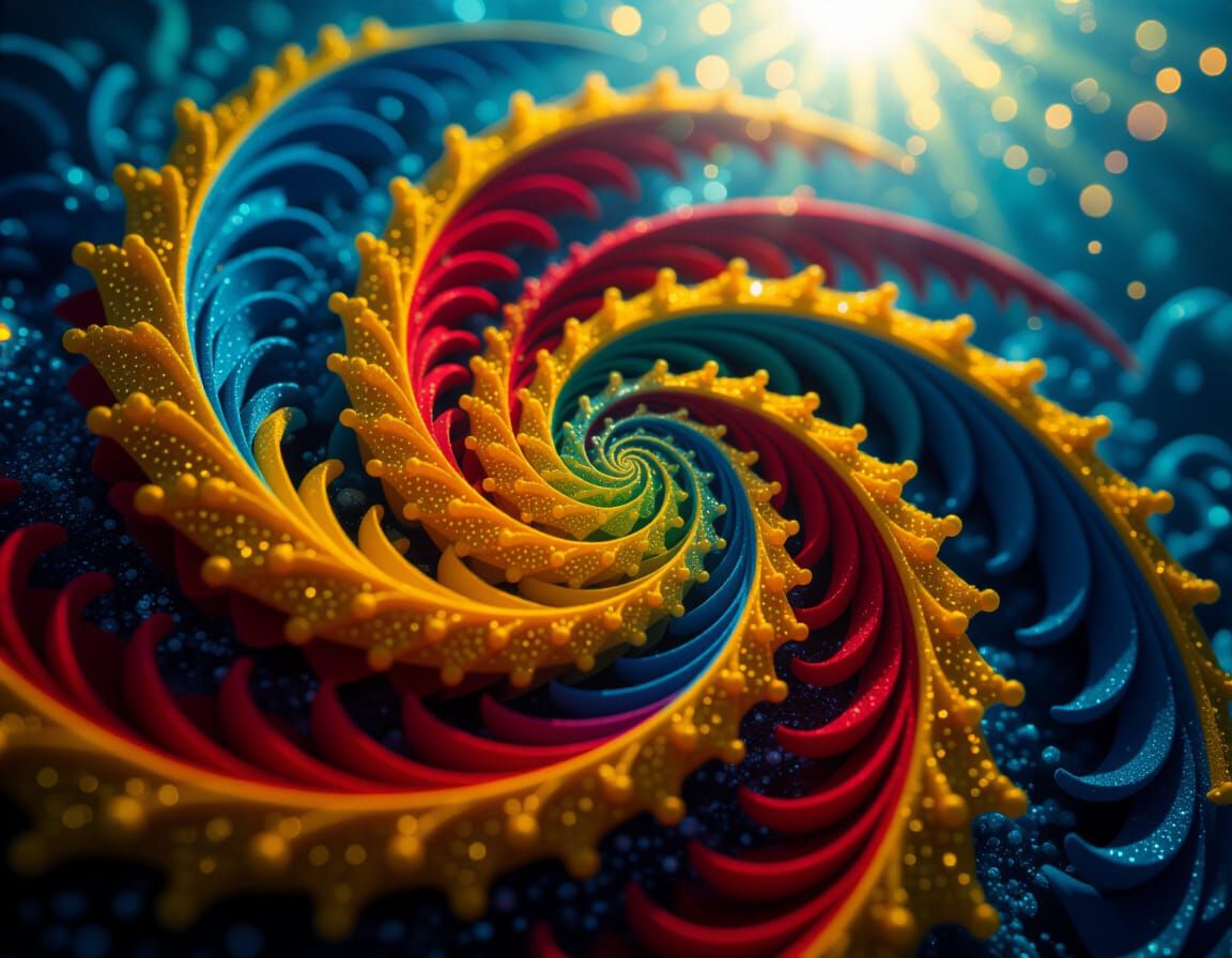 Maximalist Spirals in a Tactile Art Style