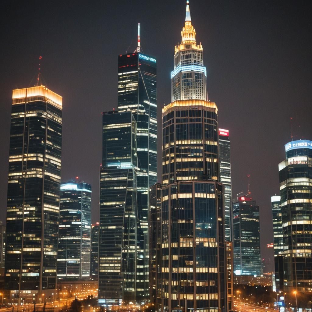 Moscow Skyscraper at Night: Professional Photography