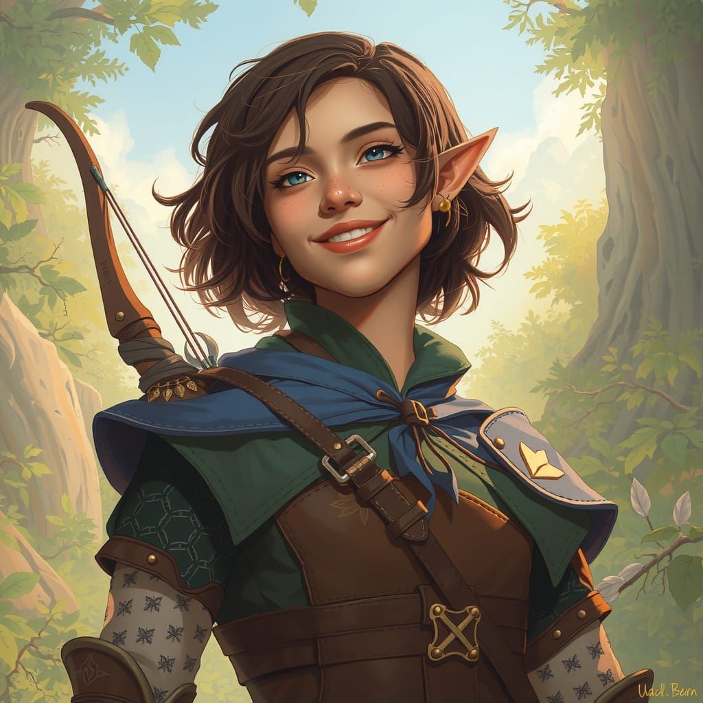 Elven Scout in Mystical Vaesan Realm, in Johan Egerkrans Sty...