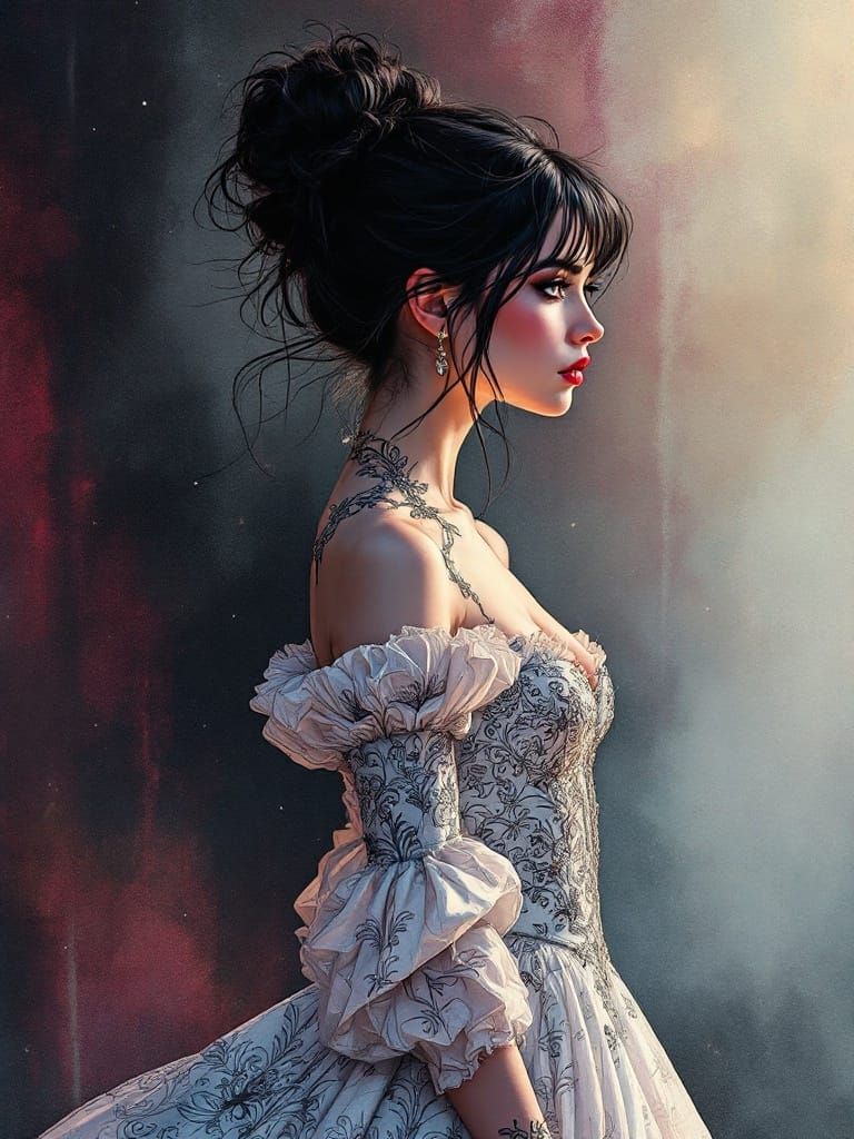 Dynamic Heroine in Vibrant Comic Book Style