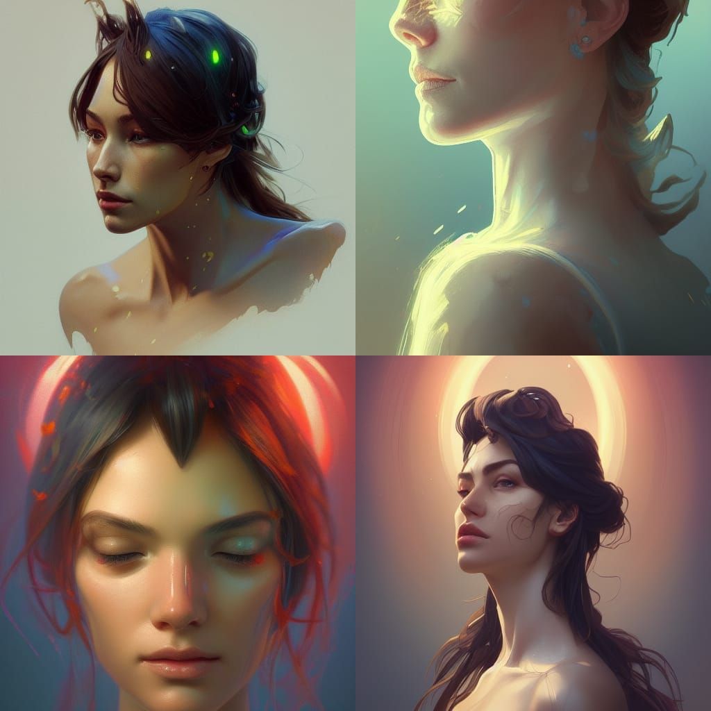 Intricate Portrait of Law of Attraction Concept