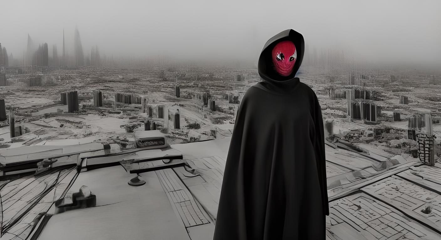 Hyperreal Portrait in Sci-Fi Desert Sandstorm