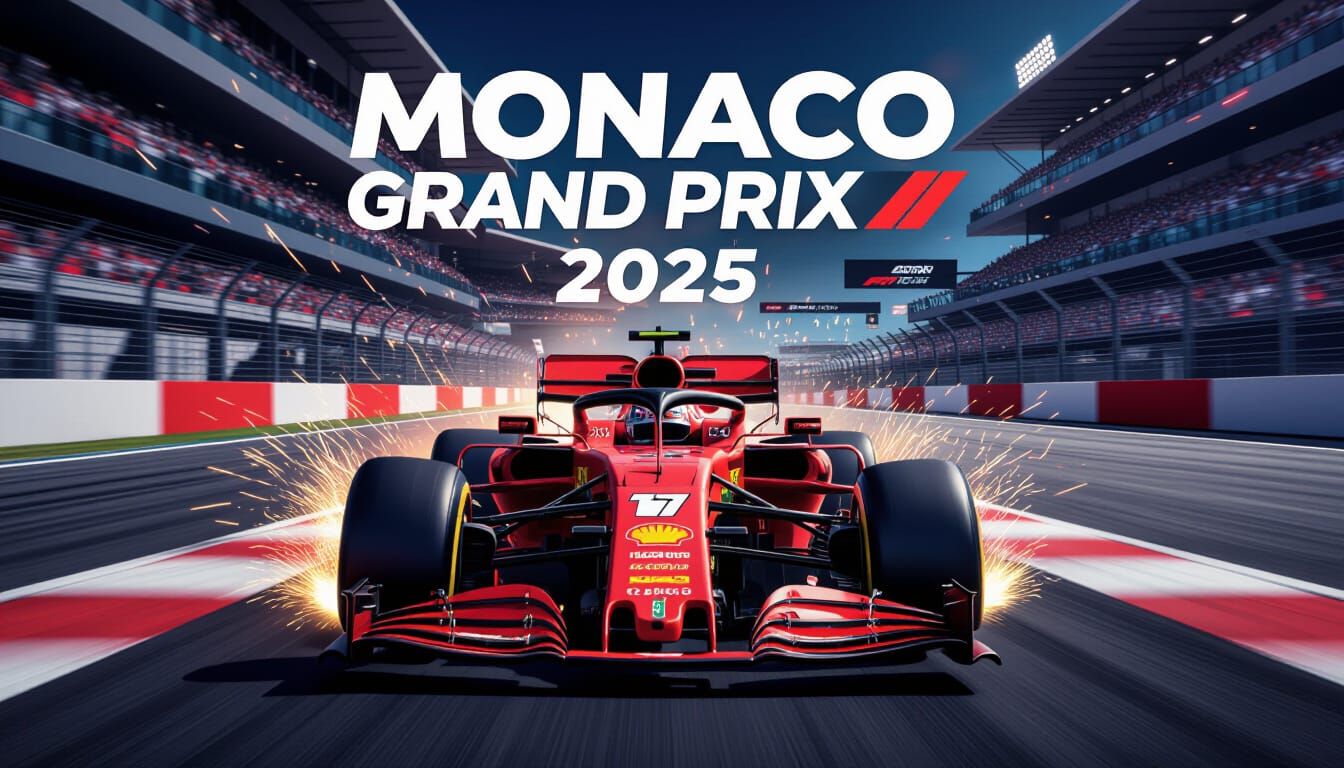 Monaco Grand Prix 2025: Red F1 Car Speeds Forward
