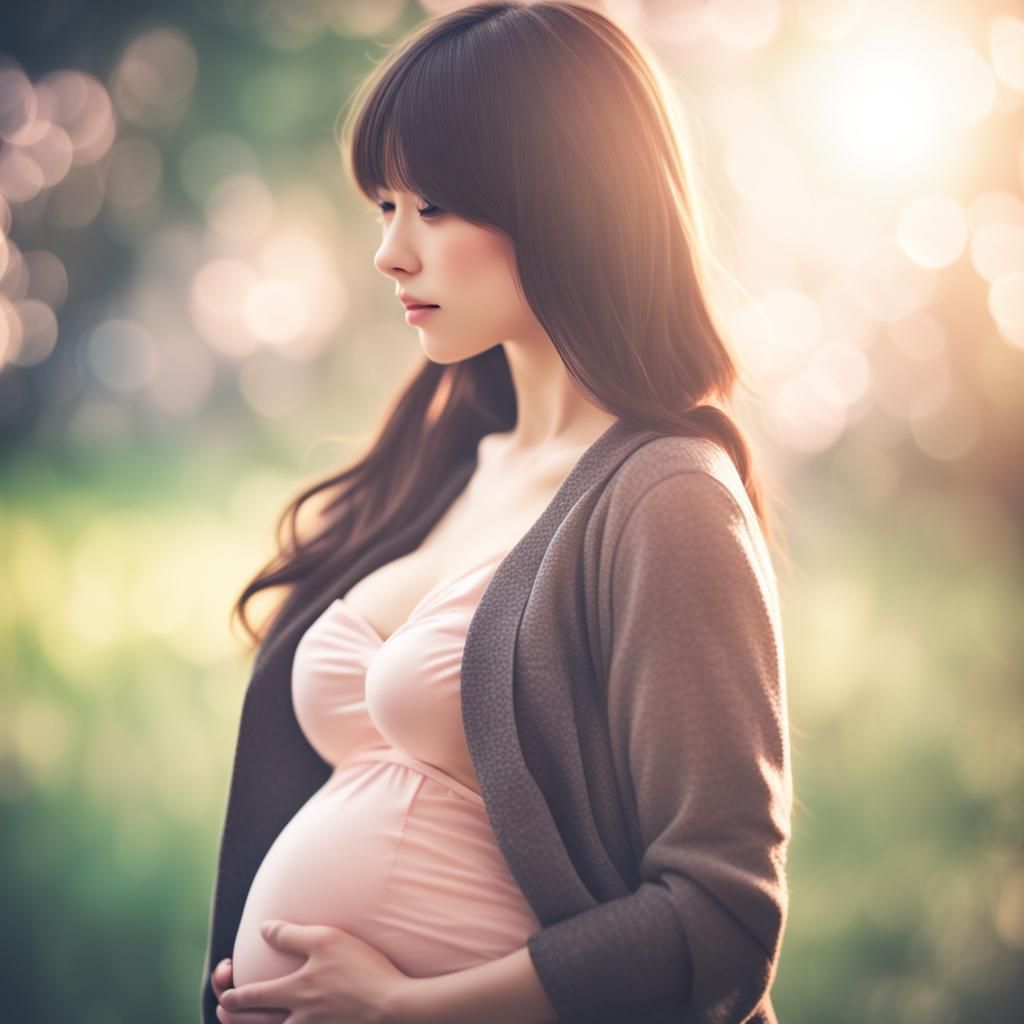 Anime Girl Pregnancy Portrait: Professional Photography