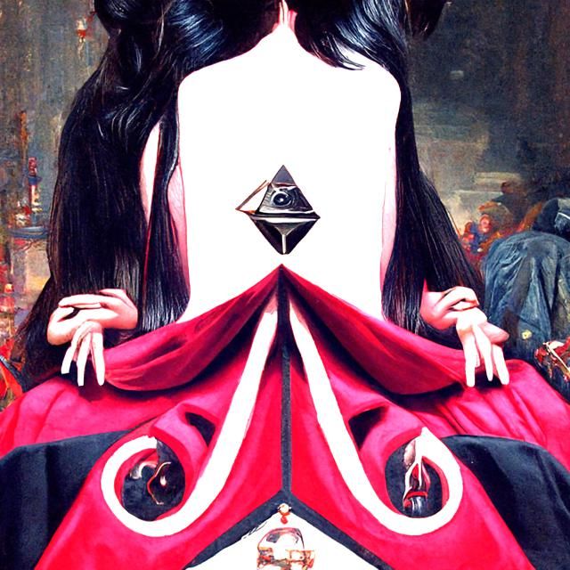 Illuminati Girl with Third Eye: Digital Hyperrealism