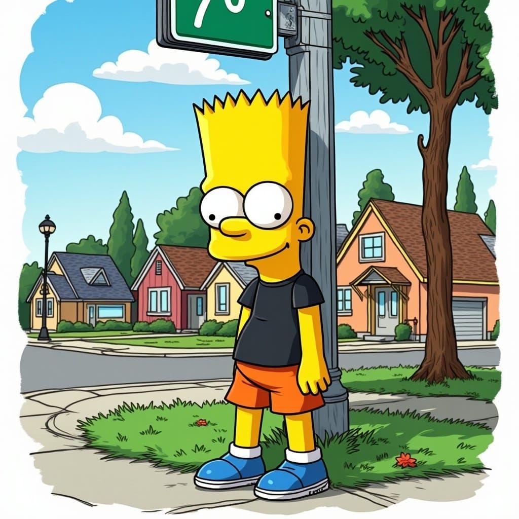 <lora:FreeRain Flux:1.0> Bart simpson as a human