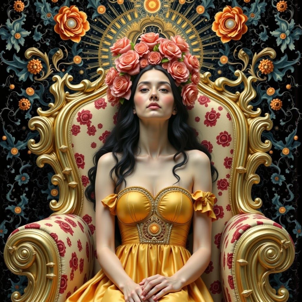 Ethereal Queen of Whimsy in Psychedelic Splendor