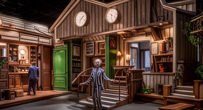 Beetlejuice Miniature Action Set in 3D Blender Style