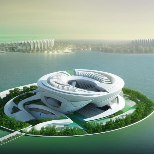 Futuristic Leisure Complex Render in Unreal Engine 5