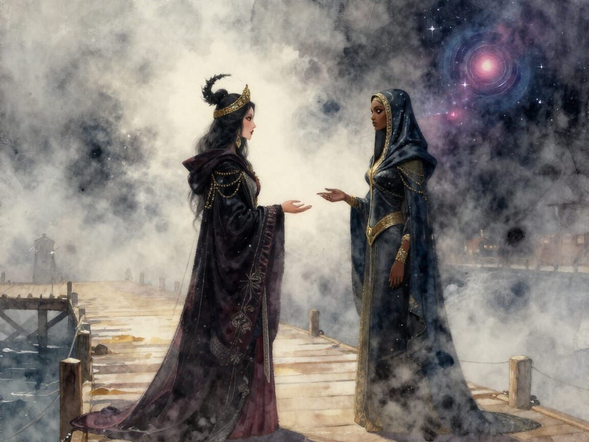 Sinister East Asian Queen Greets Cosmic North African Queen ...