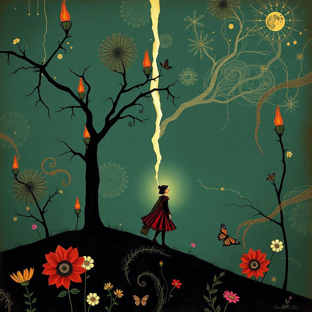 Light Through Cracks: Surreal Digital Art