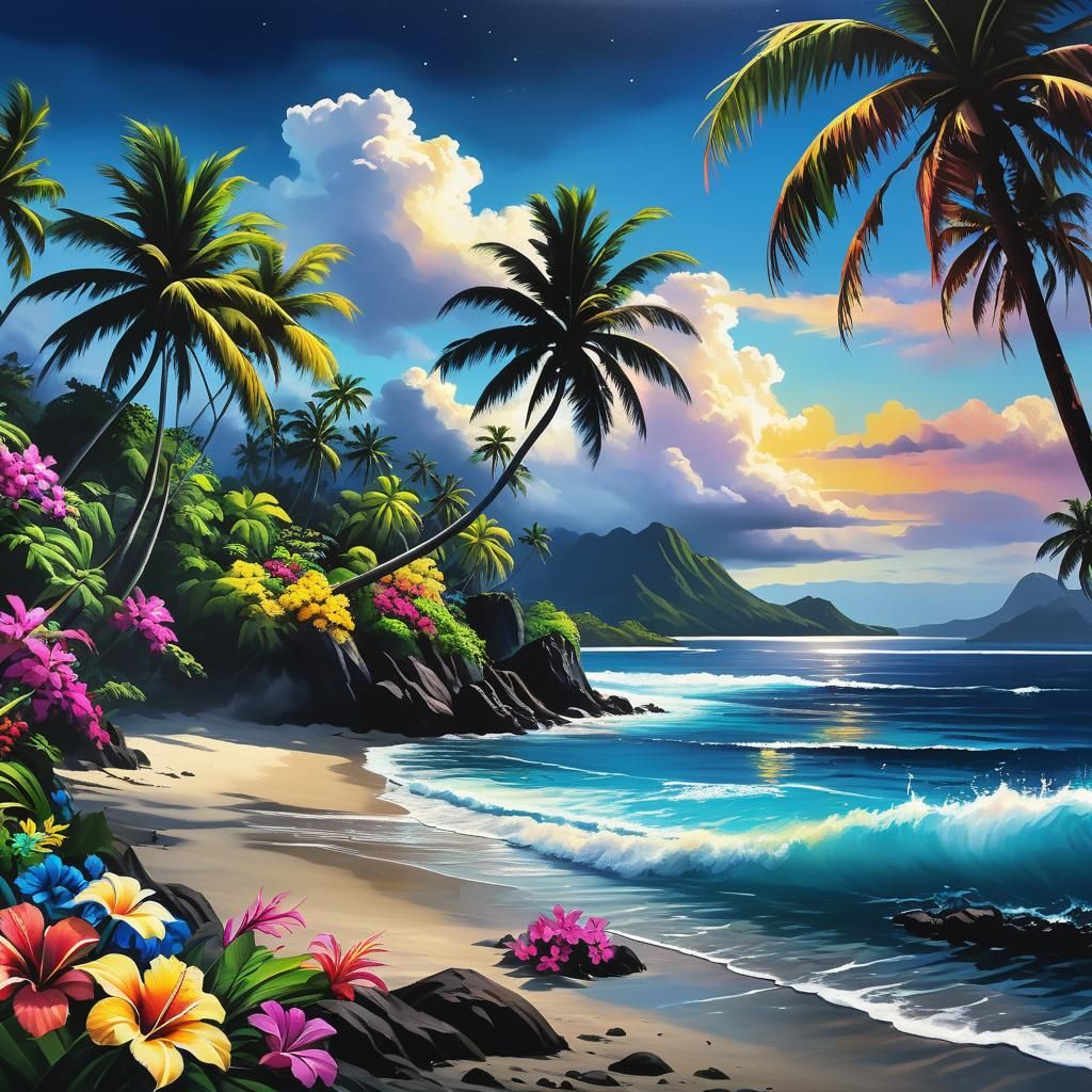 Surrealistic Beachscape in Tropical Fiji