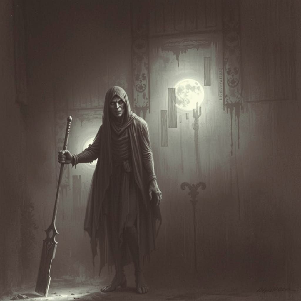 Cruel Ghoul in Dark Horror Style