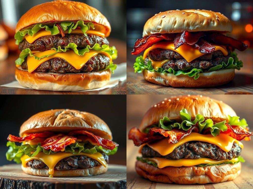Hyper realistic cheese burger