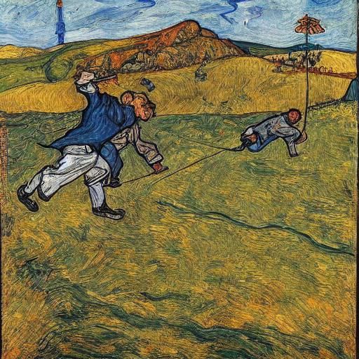 Wind Battle: An Impressionistic, Expressive Allegory