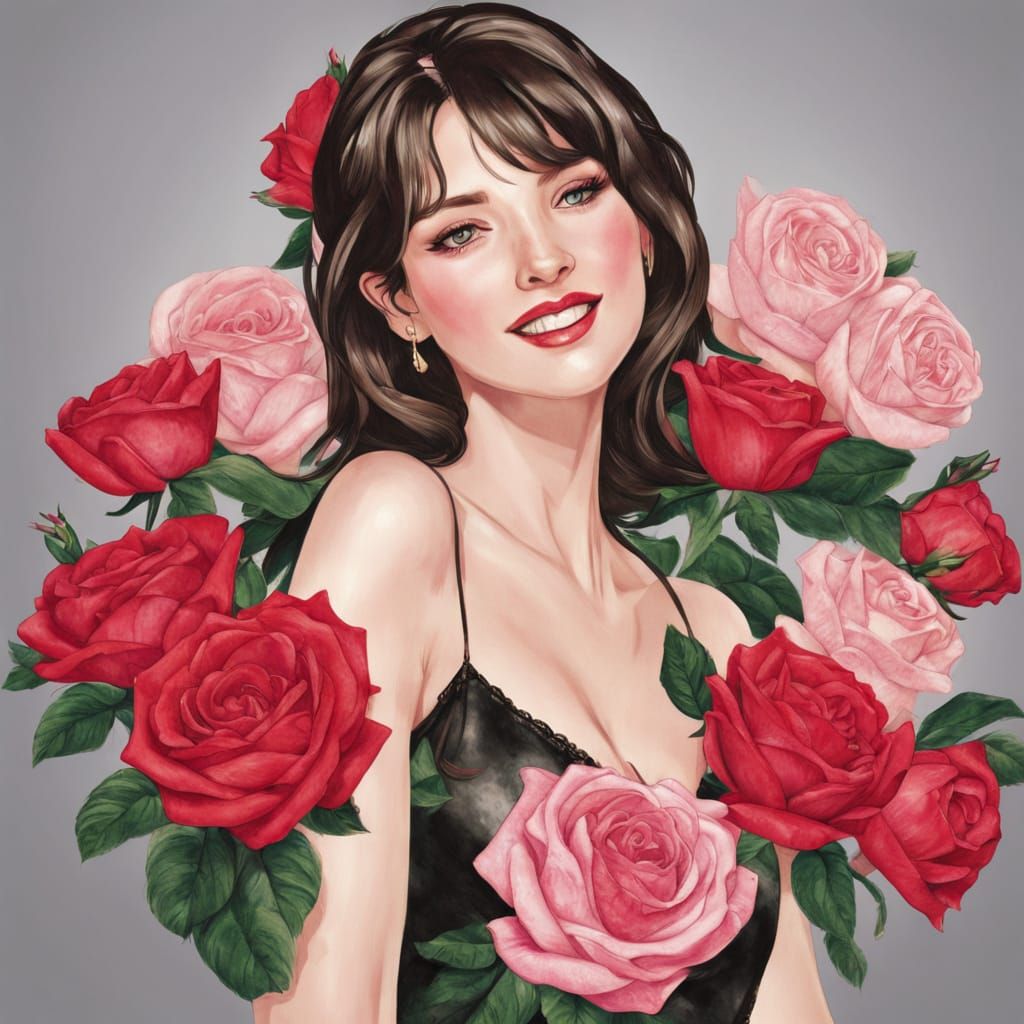 Fierce Blooming Roses in a Turbulent Landscape