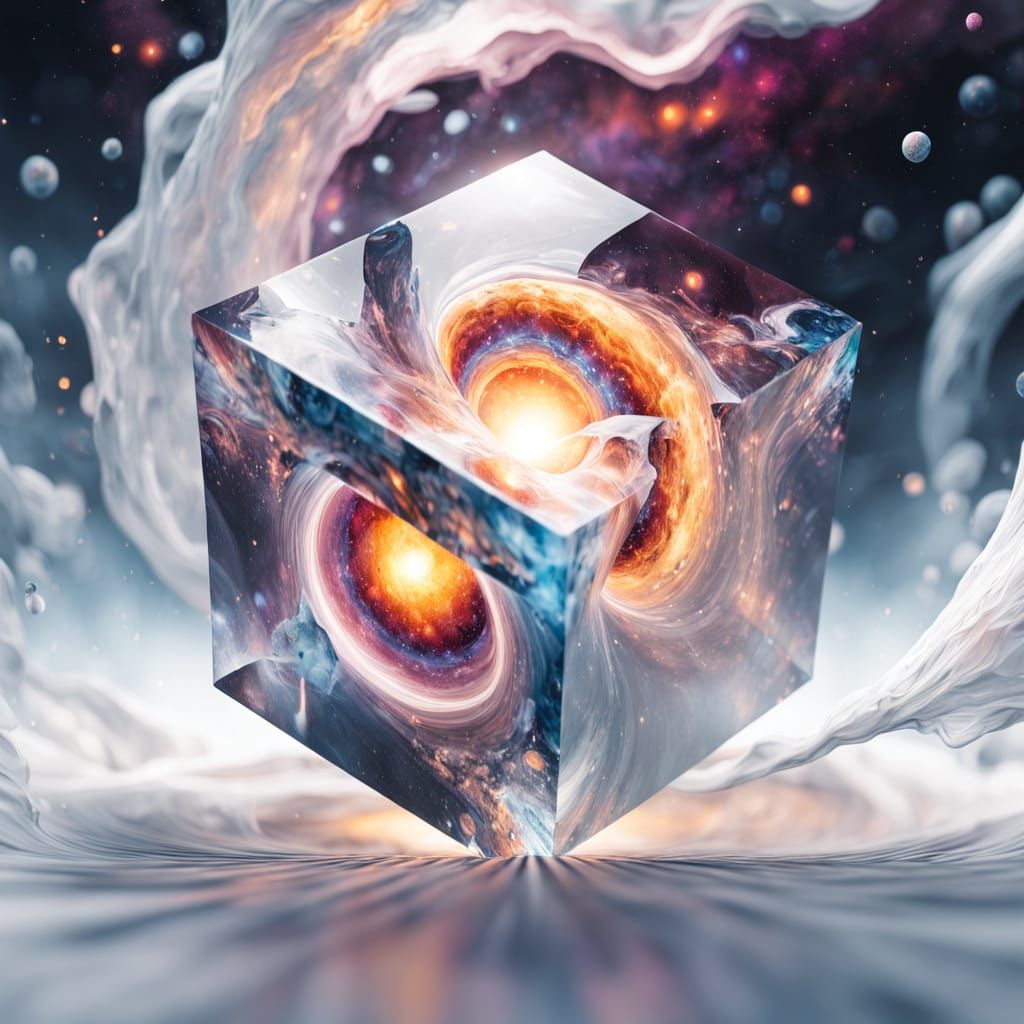 Cosmic Vortex in Glass Cube