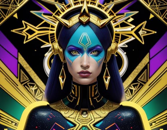 Sci-Fi Monster Portrait in Pop Art Style