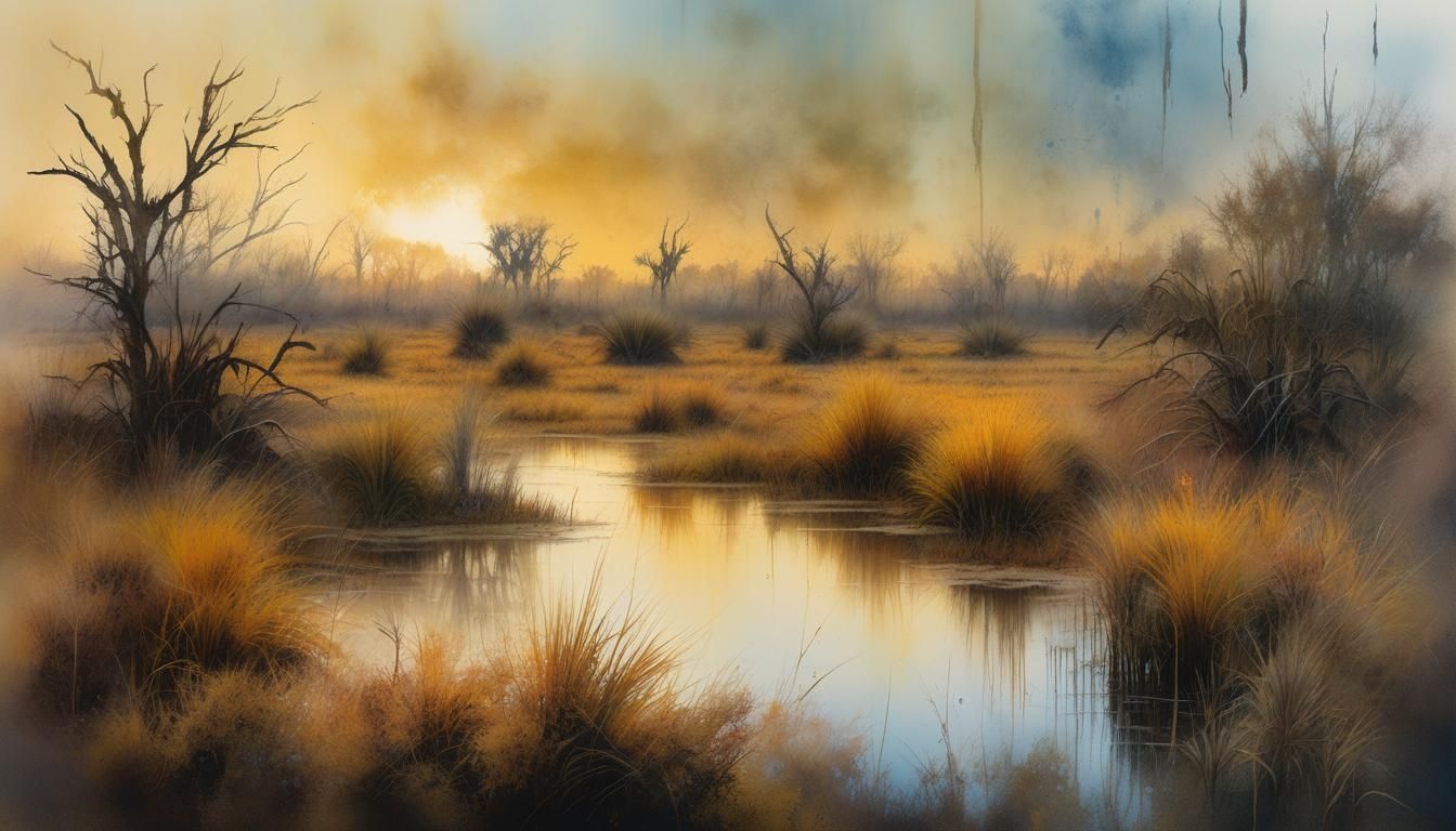 Texas Cypress Swamp at Golden Hour