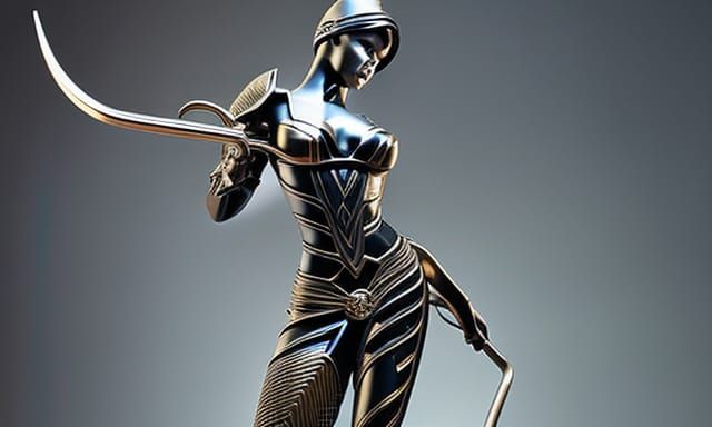 Chrome Android Woman in Rainy Cityscape