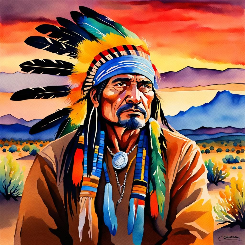 Geronimo, Apache,
from artist Sara Catena, natural and creative instincts combined to create unique masterpice and appea...