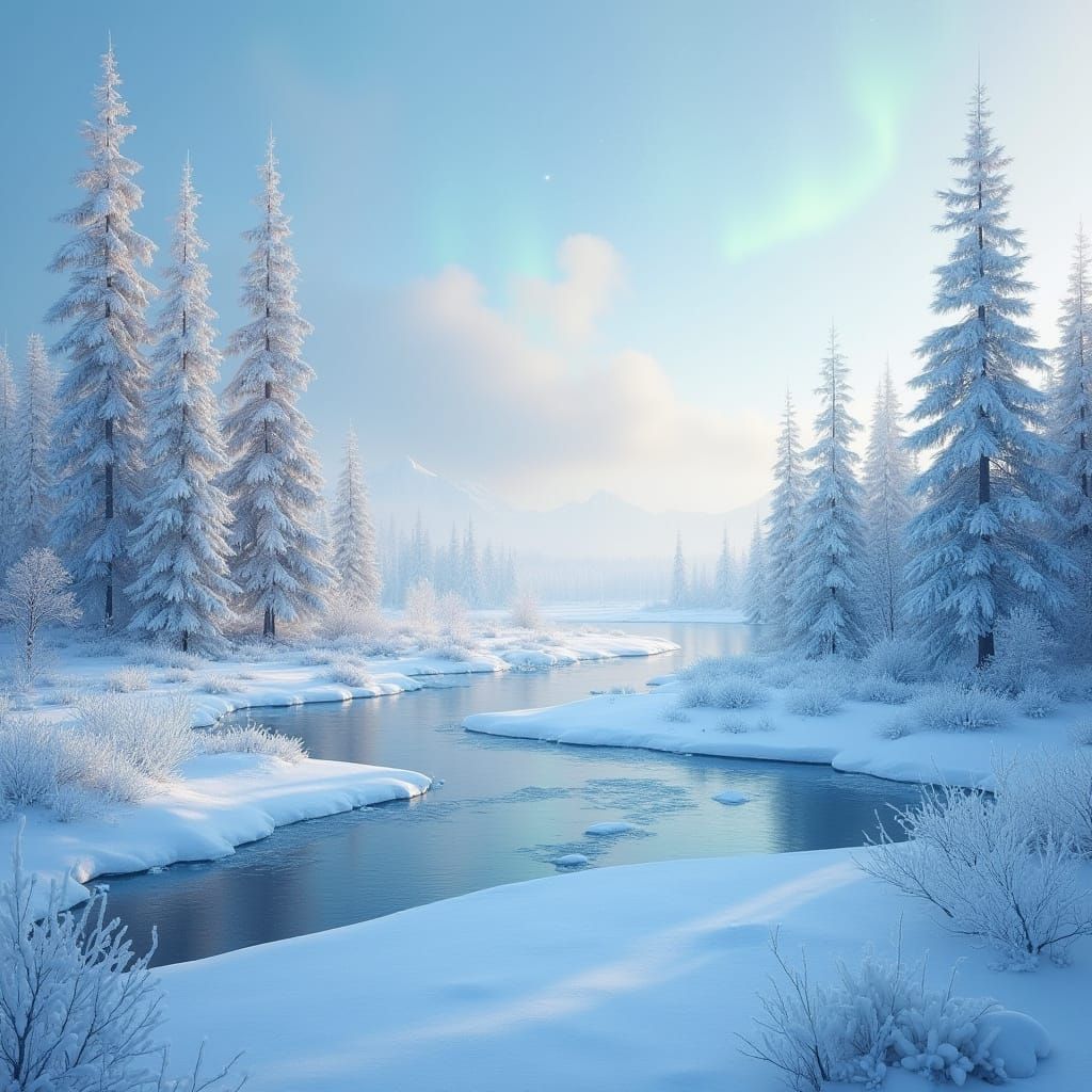 Northern Lights Dance Across Finnish Lapland Landscape