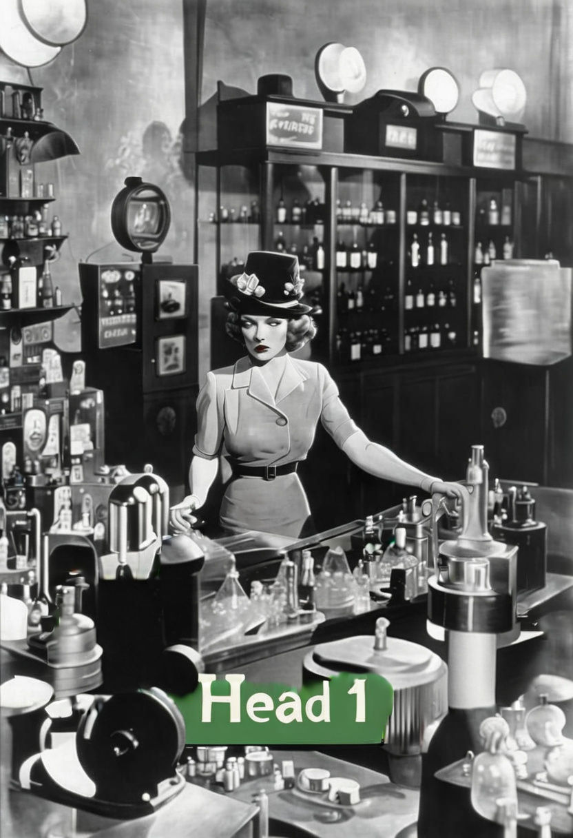 Head 1: Female Saloon Owner, circa 1930s