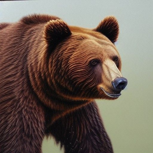 Bear in Oil Painting Style