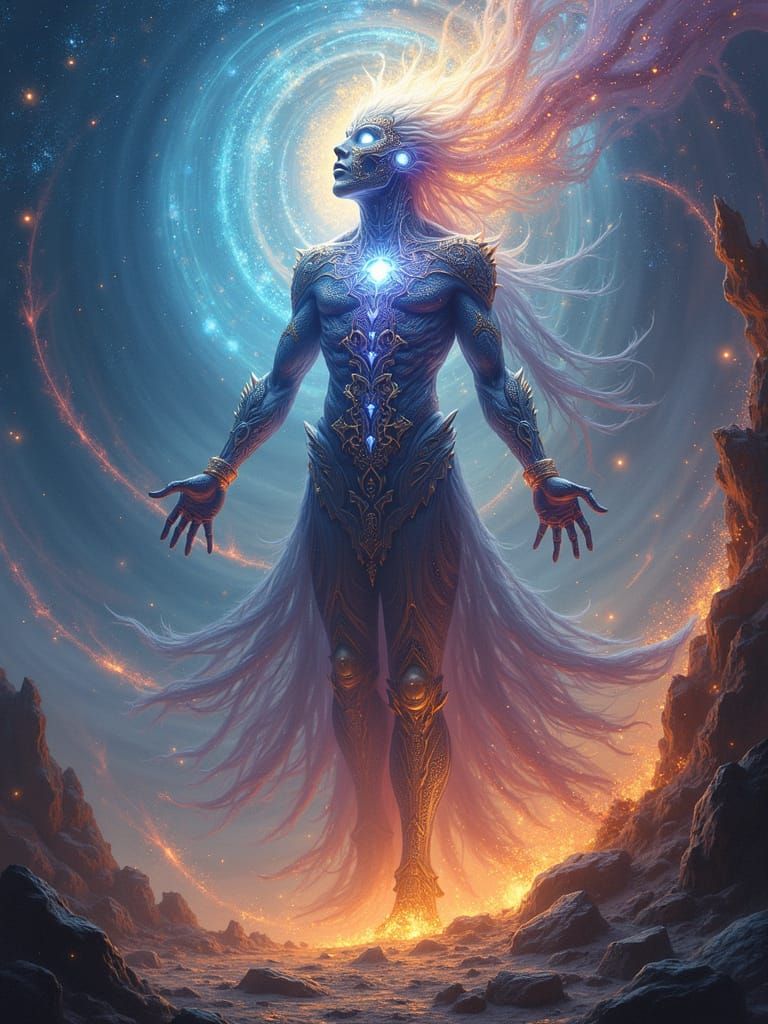 Cosmic Surrealism: Majestic Nerikull Personification in Swir...