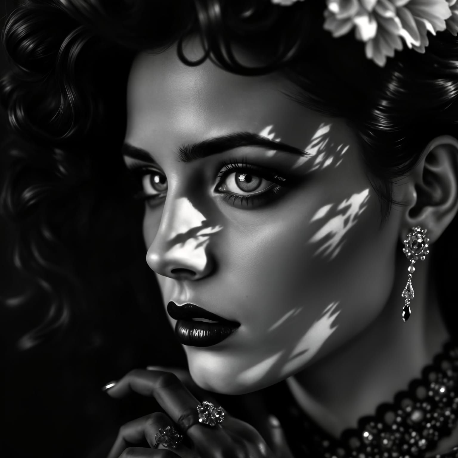 Ethereal Victorian Gothic Bride of Frankenstein Portrait
