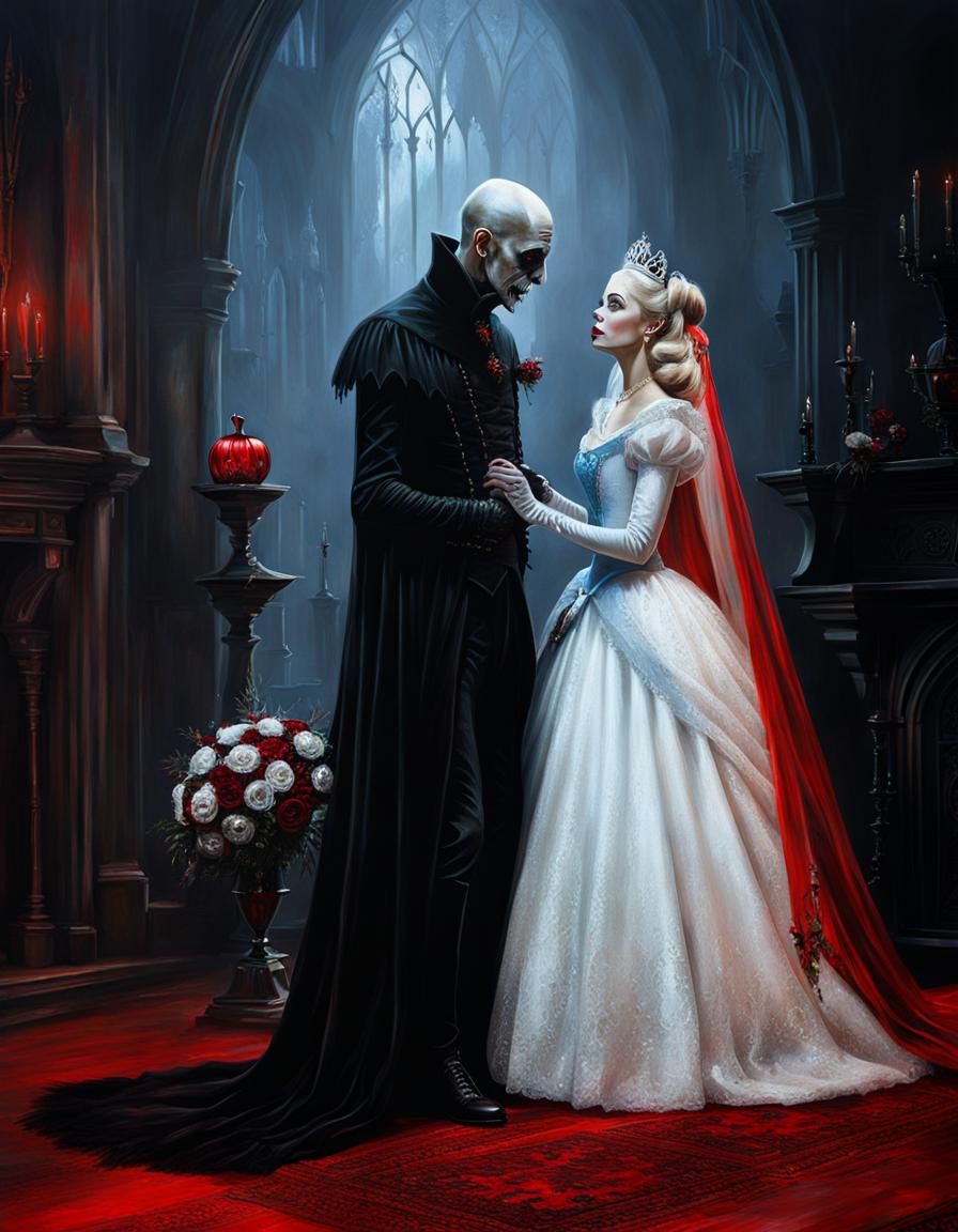 Nosferatu and Cinderella's Dark Fantasy Wedding