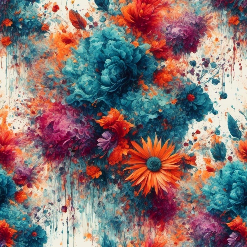 Colorful Floral Design with Bold Aesthetics