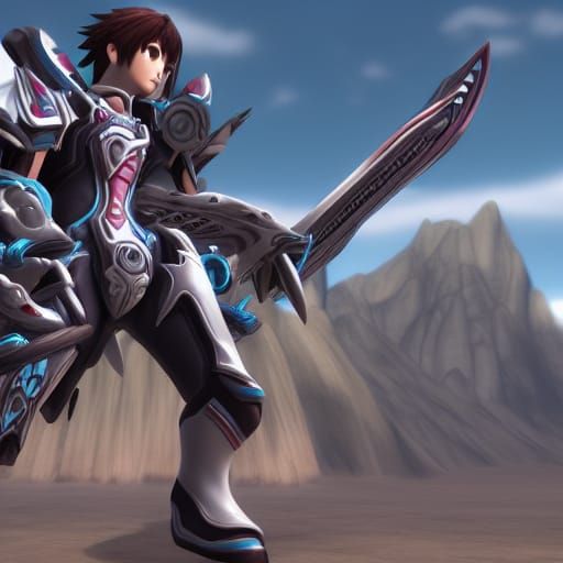 Xenoblade Chronicles Inspired 3D Render