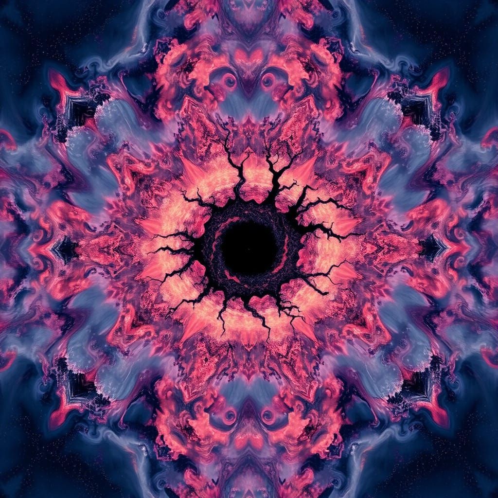 Surreal Abstract Fractal in Vibrant Colors