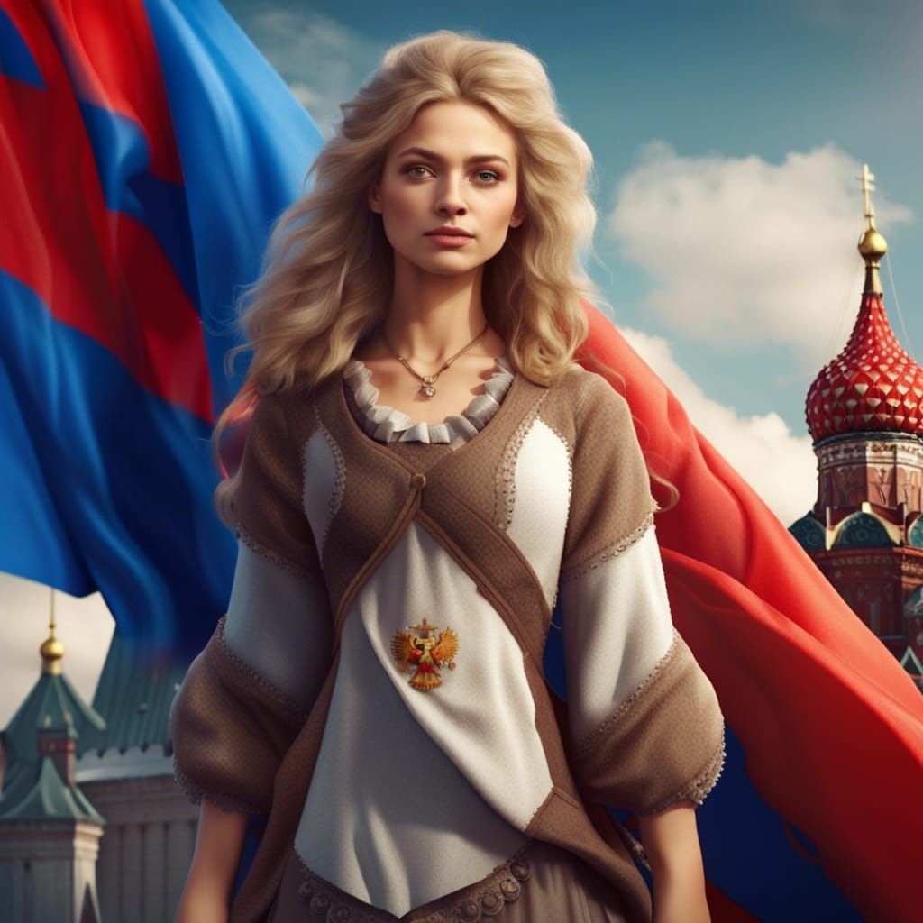 Determined Russian Girl: 3D Animation Art