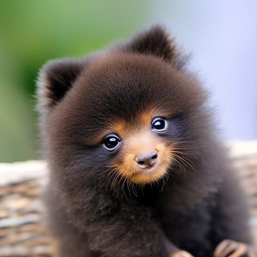 Adorable Brown and Black Baby Animal