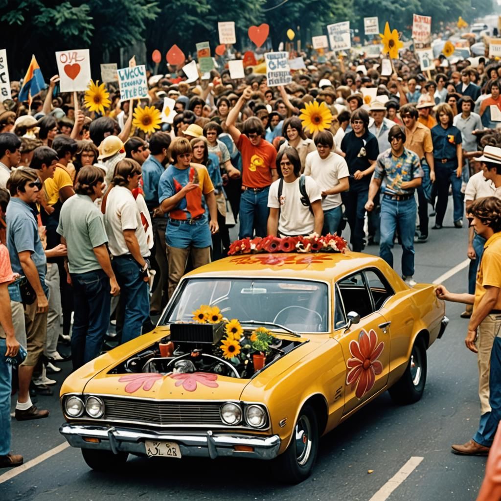 a souped up hot rod pealing out and leaving rubber on the ro...