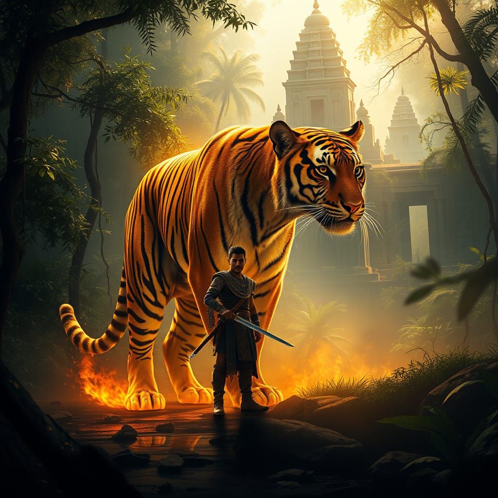 Majestic Bengal Tiger in Golden Glory