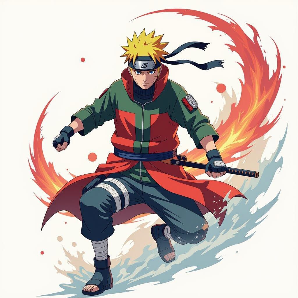 Dynamic Naruto Poster Matte Painting