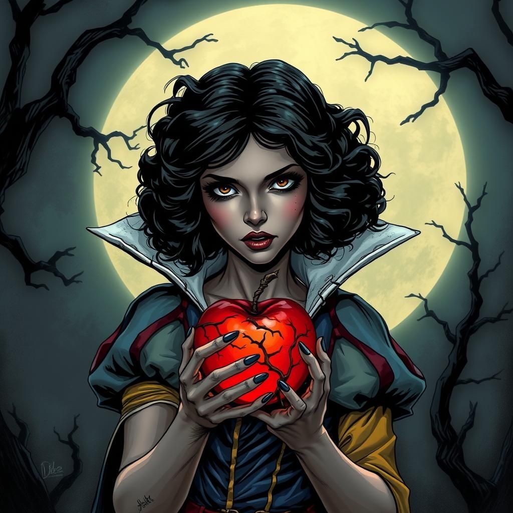 Eerie Dark Snow White with Poison Apple