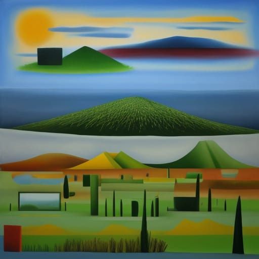 Surreal Dreamscapes in Abstract Expressionist Splendor