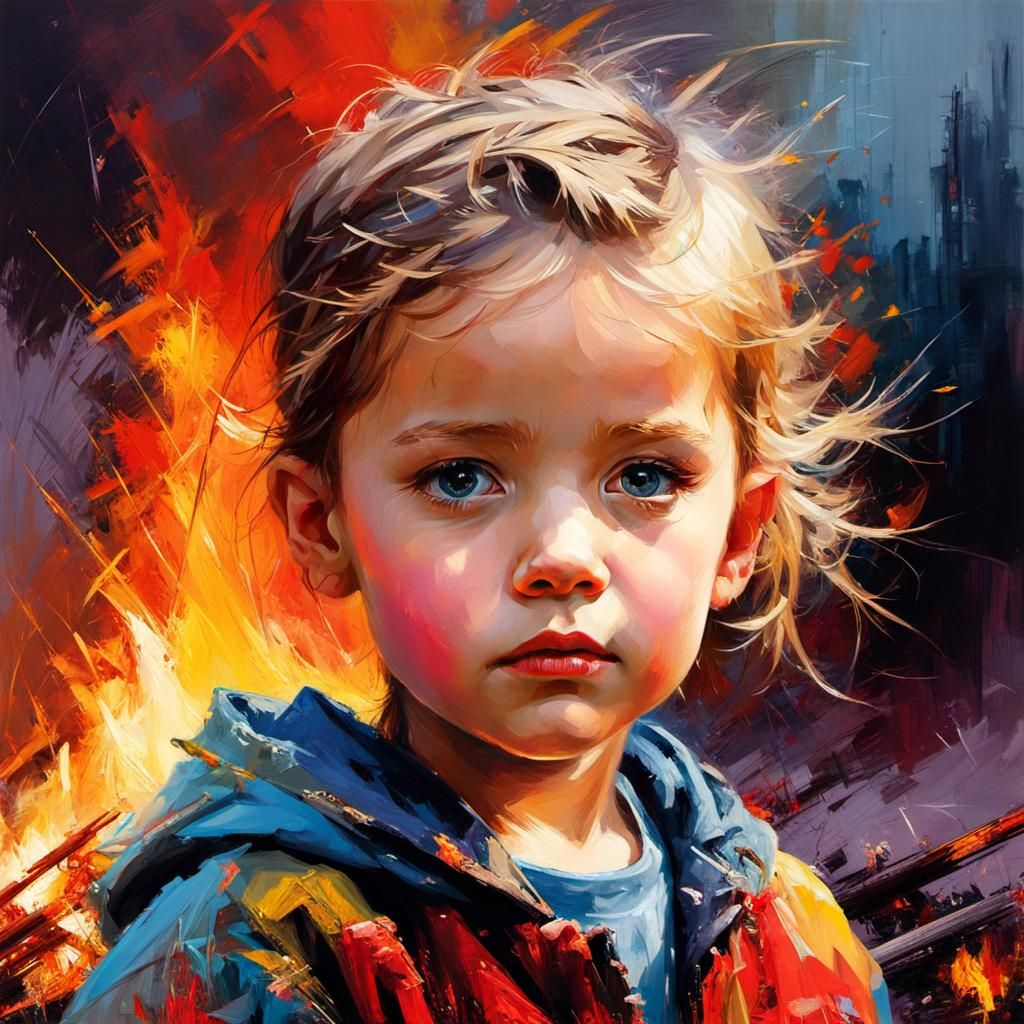 A child at the end of climate change