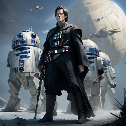 Star Wars Logo in Space