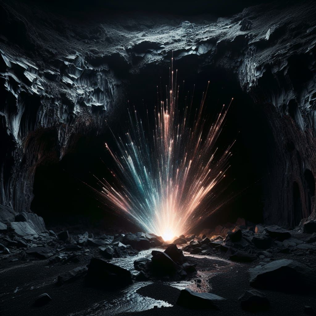 Pulsating Light Emanates from Dark Cave