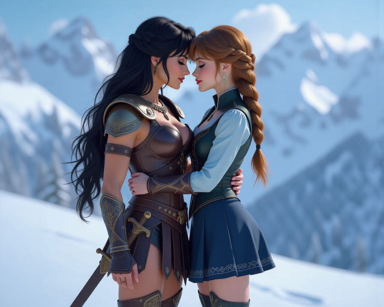Xena and Anna: A Kiss in the Snow