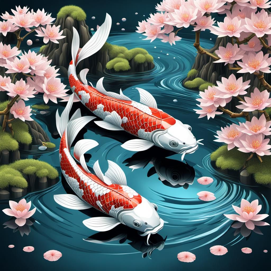 Robotic Koi Leaps from Japanese Garden Pond