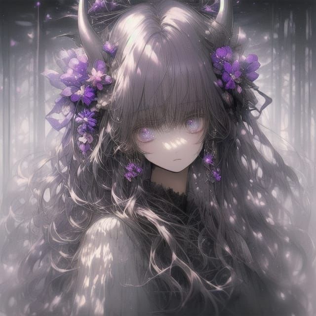 Ethereal Anime Goddess in Soft Focus