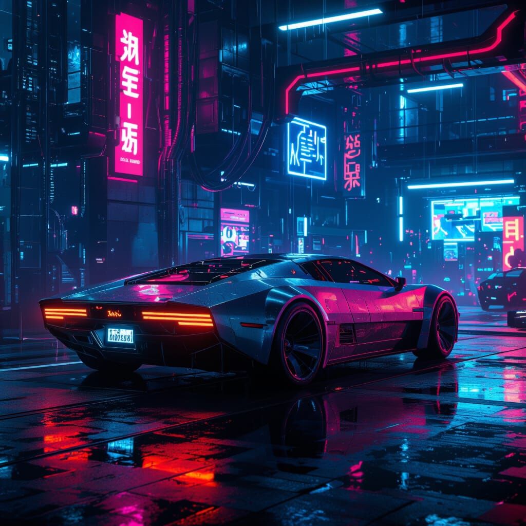Futuristic Box Art in Cyberpunk Style